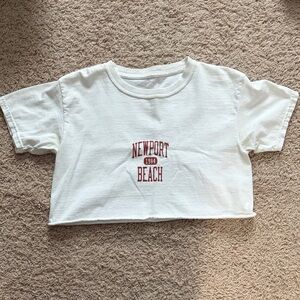 PacSun Retro Beach Graphic T-Shirt White/Burgundy
